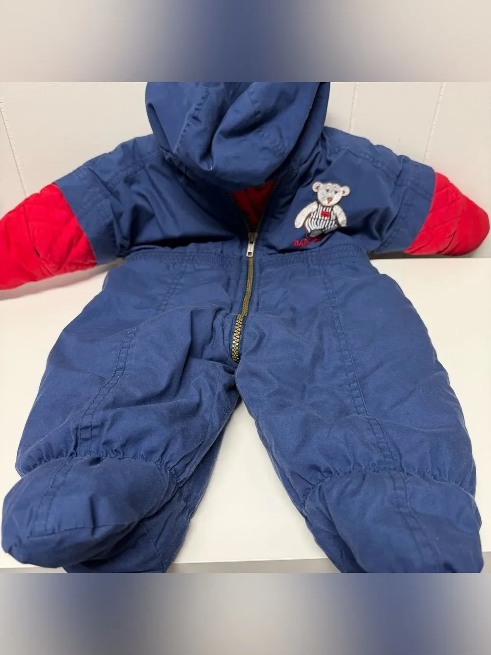 Vintage Baby B’gosh Navy Snowsuit Size 0-6 Months